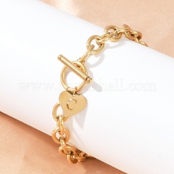 Golden 304 Stainless Steel Charm Bracelets&nbsp;LS-NJEW-K284-01G-C