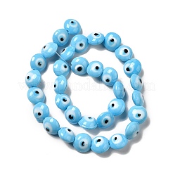 Handmade Evil Eye Lampwork Beads Strands&nbsp;LAMP-E030-03D