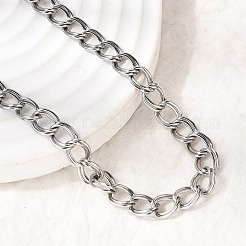 6.5MM 201 Stainless Steel Double Link Chains Necklaces for Unisex&nbsp;NJEW-K302-05P