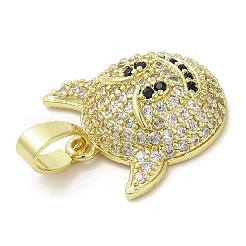 Brass with Cubic Zirconia Pendents&nbsp;KK-K340-03G