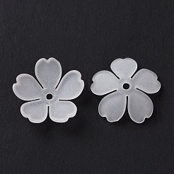 5-Petal Transparent Acrylic Bead Caps&nbsp;OACR-A017-13