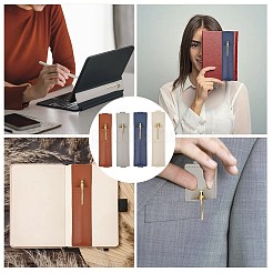 4Pcs 4 Colors Imitation Leather Pen Holder&nbsp;ABAG-CP0001-13B