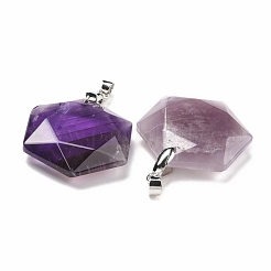 Natural Amethyst Pendants&nbsp;G-C241-02C