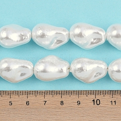 Electroplated Glass Imitation Pearl Beads Strands&nbsp;BSHE-M035-01A-05-1