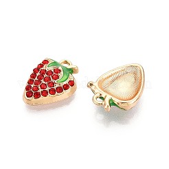 Alloy Rhinestone and Enamel Pendants&nbsp;PALLOY-T092-42G