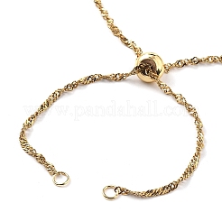 2Pcs 2 Colors 304 Stainless Steel Singapore Chain Necklace Making&nbsp;AJEW-JB01333
