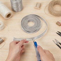 5M Brass Flat Tinned Braided Wire&nbsp;OCOR-WH0082-591A