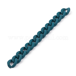Handmade Rubberized Style Acrylic Curb Chains&nbsp;AJEW-JB00855-02