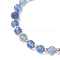 Synthetic Watermelon Stone Glass Round Beaded Stretch Bracelets for Men Women&nbsp;BJEW-JB12386-02