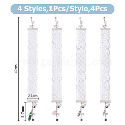 4Pcs 4 Styles Flat Cotton Lace Bookmarks&nbsp;AJEW-FI00001
