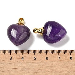 Natural Amethyst Perfume Bottle Pendants&nbsp;G-Z039-03G-03