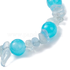 Baking Paint Imitation Jade Glass Round Beaded Stretch Bracelets for Women&nbsp;BJEW-JB12158-02