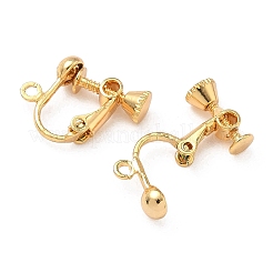 SHEGRACE Brass Screw Clip-on Earring Findings&nbsp;XGR0065G-54G