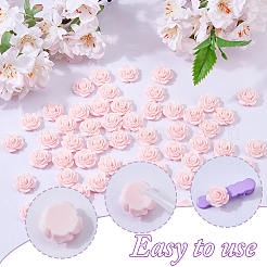 80Pcs Opaque Resin Cabochons&nbsp;RESI-DC0001-61C