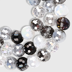 4 Strands Electroplate Glass Bead Strands&nbsp;GLAA-PA0001-09B
