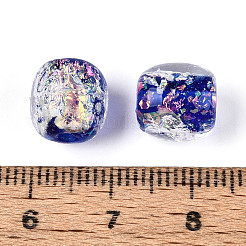 Handmade Foil Lampwork Beads Strands&nbsp;FOIL-T008-01B
