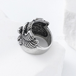 304 Stainless Steel Snake with Eagle Finger Rings for Men&nbsp;TH9949-5