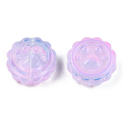 Transparent Spray Painted Glass Beads&nbsp;GLAA-N035-037-G04