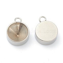 Non-Tarnish 202 Stainless Steel Pendant Rhinestone Settings&nbsp;X-STAS-F266-21E-P
