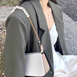 3Pcs 3 Style Plastic Imitation Pearl Beaded/PU Leather Bag Straps&nbsp;DIY-WR0003-16