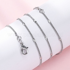 Brass Curb Chains Necklaces for Women&nbsp;NJEW-D302-06P