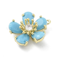Brass Turquoise Pendants&nbsp;LS-KK-S514-03G