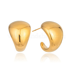 C-Shaped 304 Stainless Steel Stud Earrings&nbsp;ZM3984