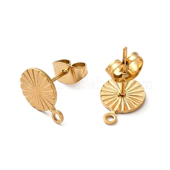Ion Plating(IP) 304 Stainless Steel Stud Earring Findings&nbsp;STAS-E192-01G-01