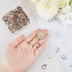 180Pcs 6 Colors Brass Leverback Earring Findings&nbsp;KK-SC0003-33
