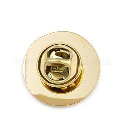 Flat Round 304 Stainless Steel Rhinestone Lapel Pin Backs for Clothes&nbsp;JEWB-P051-01G