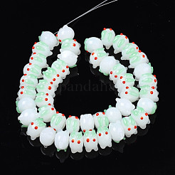 Handmade Bumpy Lampwork Beads Strands&nbsp;LAMP-T017-01D