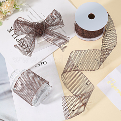 9M Sparkle Polyester Mesh Ribbon with Paillettes&nbsp;OCOR-WH20012-15G