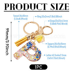 Alloy Resin Polygon Keychains&nbsp;KEYC-TADJ0002-03G-P
