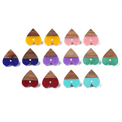 Resin & Walnut Wood Stud Earring Findings&nbsp;MAK-N032-020A