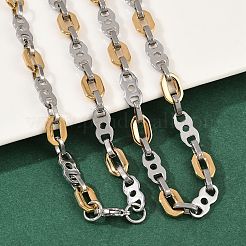201 Stainless Steel 8 & Oval Link Chain Necklaces for Women&nbsp;NJEW-B143-03GP