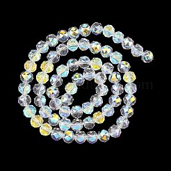 Electroplate Transparent Glass Beads Strands&nbsp;GLAA-H040-01H