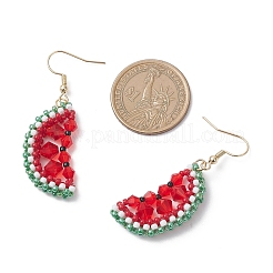 304 Stainless Steel Watermelon Dangle Earrings&nbsp;EJEW-MZ00652