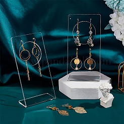 Transparent Acrylic Earring Display Stands&nbsp;EDIS-WH0012-17