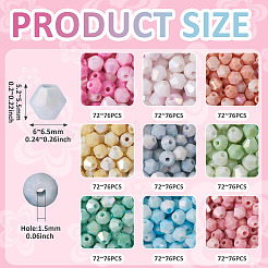 9 Strands 9 Colors Anti-Tarnish Electroplate Bicone Glass Beads Strands&nbsp;EGLA-TA0013-27