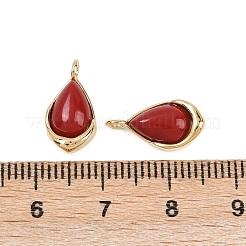 Natural & Synthetic Mixed Gemstone Teardrop Charms&nbsp;KK-B157-33G
