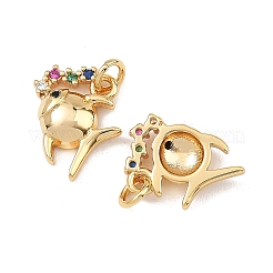 SHEGRACE Brass Colorful Cubic Zirconia Charms&nbsp;XGRQ3P648-591G