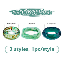 3Pcs 3 Styles Acrylic Bangles for Women&nbsp;BJEW-DC0001-30