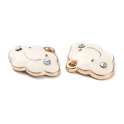 Rack Plating Alloy Enamel Charms&nbsp;ENAM-Q449-13G