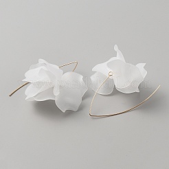 Acrylic Flower Dangle Earrings with Iron Pins&nbsp;EJEW-WH0019-21