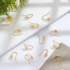 12Pcs Brass Micro Pave Cubic Zirconia Earring Hooks&nbsp;KK-ME0002-52
