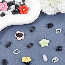 100Pcs 2 Colors Plastic Shoelace Buckle Clips&nbsp;FIND-CP0001-94