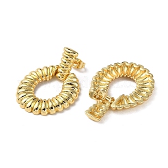 Rack Plating Brass Dangle Stud Earrings&nbsp;EJEW-M230-02G