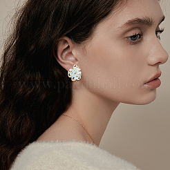 8Pcs 2 Styles Brass Clip-on Earring Setting&nbsp;KK-BBC0019-56