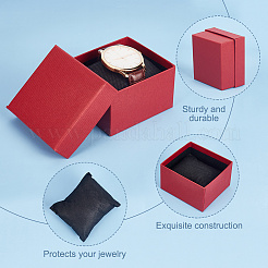 Square Paper Watch Storage Boxes&nbsp;CON-WH0087-30C
