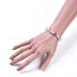 Transparent Acrylic Imitated Pearl  Stretch Kids Bracelets&nbsp;BJEW-JB04575